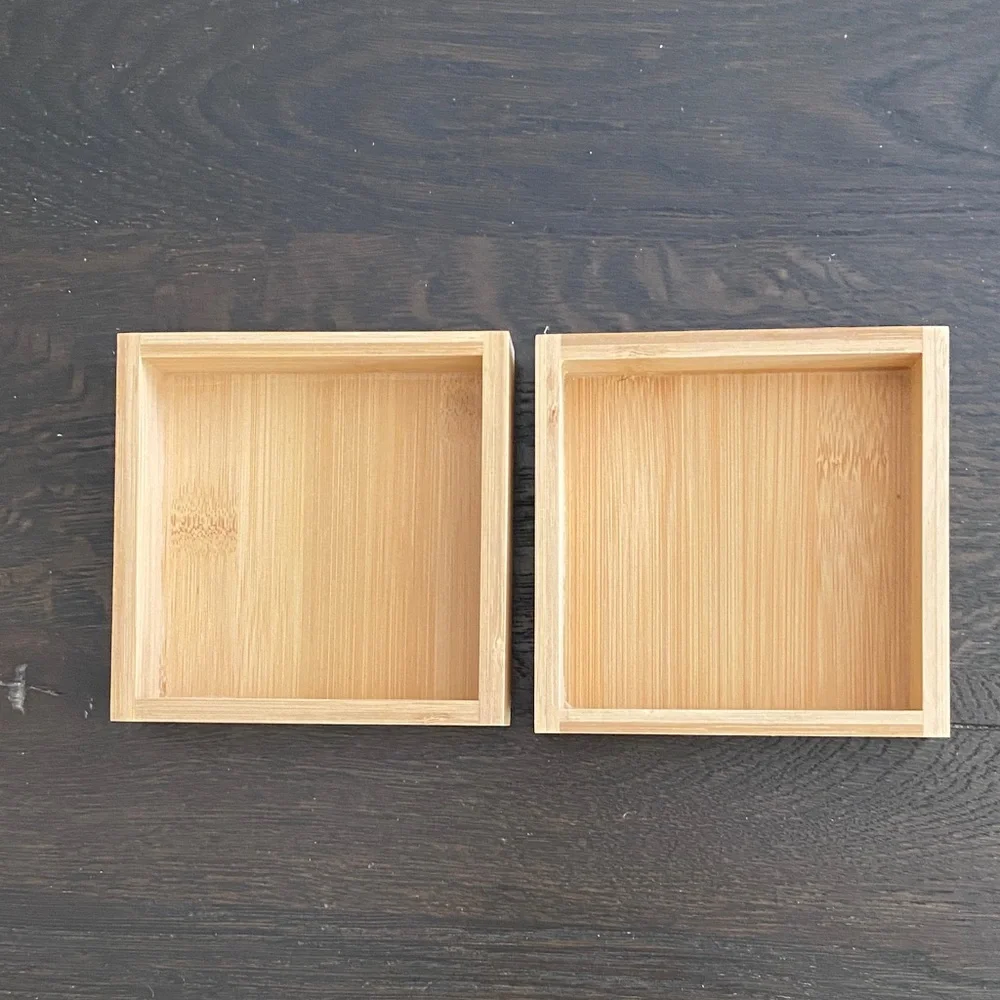Bamboo Bathroom Organizer Tray Set